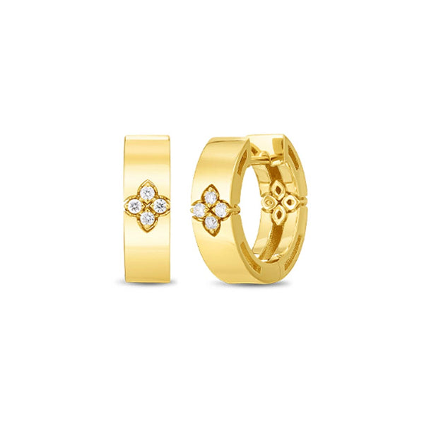 Verona Small Hoop Diamond Accent Earrings - 1