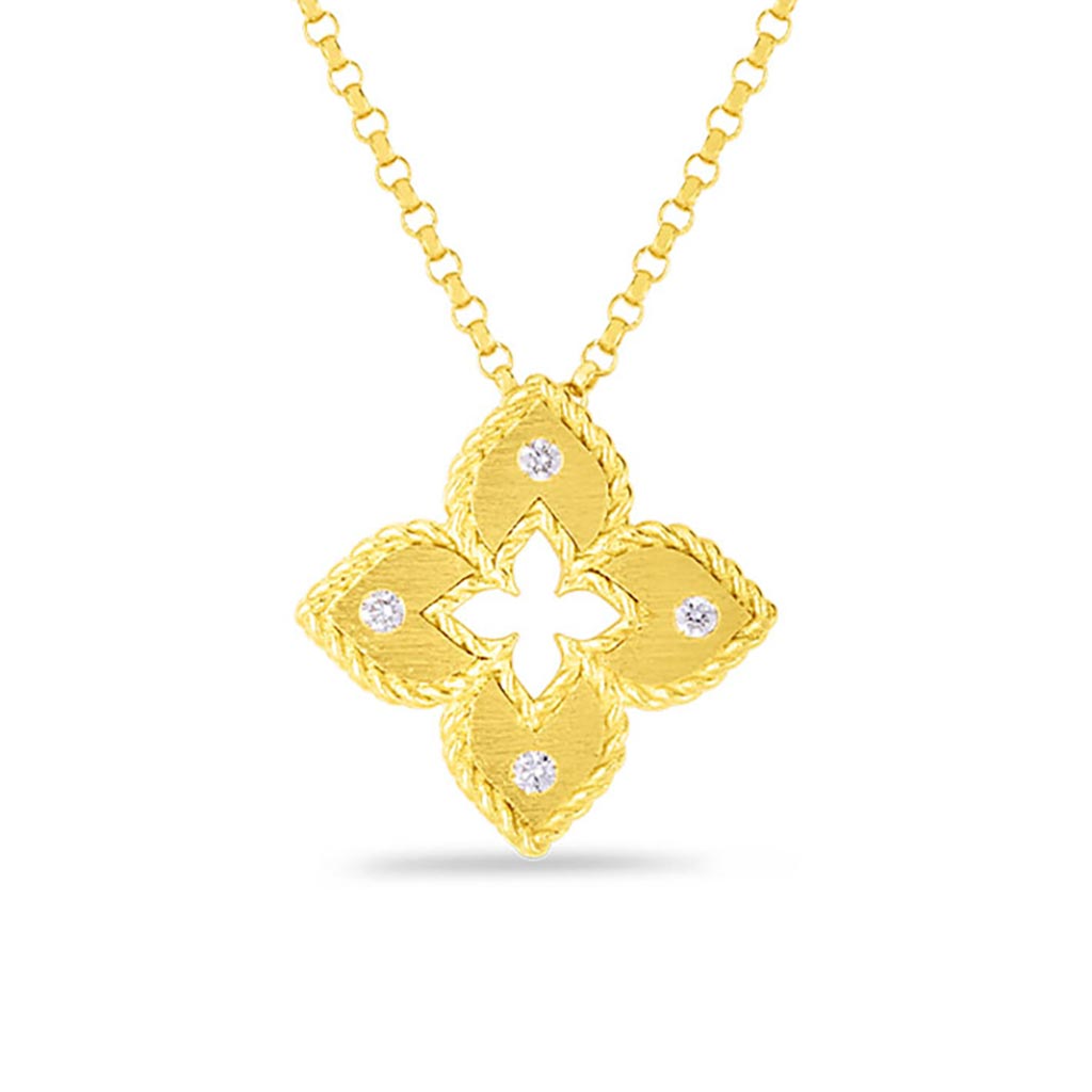 Venetian Princess Flower Diamond Pendant