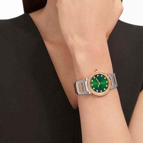 Bvlgari Lady 33mm 18k Rose Gold And Stainless Steel Case Watch - 2