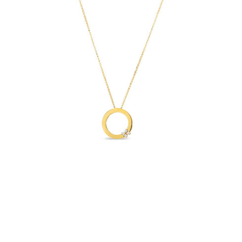 Love In Verona Circle Of Life Diamond Flower Necklace - 1