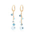Paradise Single-Strand Topaz Earrings and Diamond Accent - 1