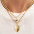 Mini Pear Shape Diamond Layered Pear Necklace Pendant - 2
