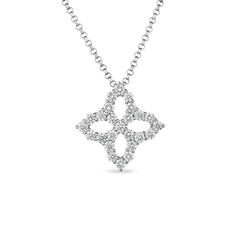 Necklace With Medium Diamond Pendant - 1