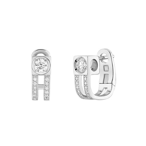 Le Cube Diamant Hoop Earrings - 1