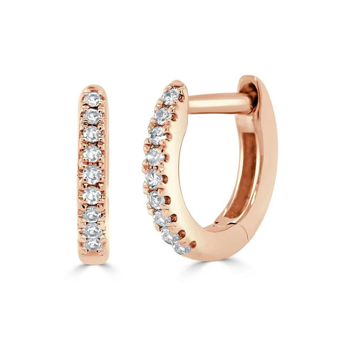 Huggie 7mm Diamond Earrings 0.05ctw - 1