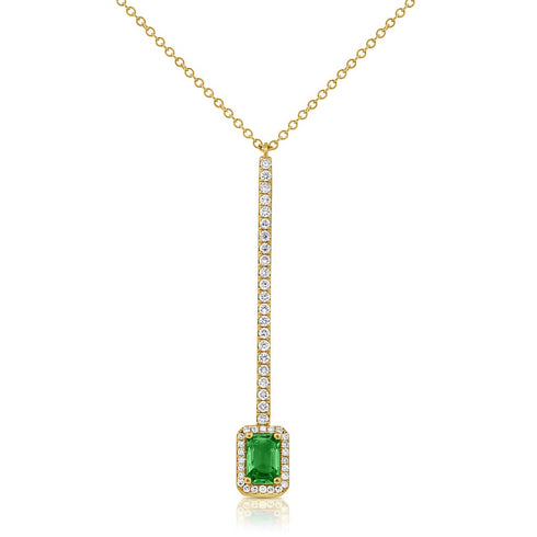Emerald And Diamond Pendant - 1