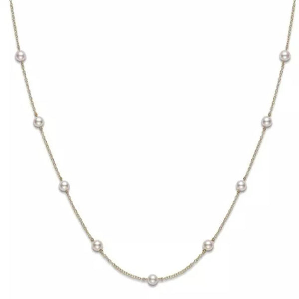 Akoya Cultured Pearl Station Necklace - 1