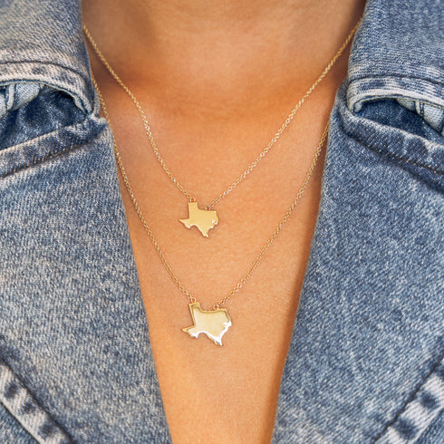 Texas Diamond Pendant Necklace Medium - 3