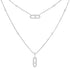 2 Rows Yellow Gold Diamond Pavé Necklace Move Uno - 1