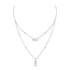 2 Rows Yellow Gold Diamond Pavé Necklace Move Uno - 2