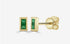 14k Gold & Emerald Baguette Stud Earrings - 0.10ct - 1