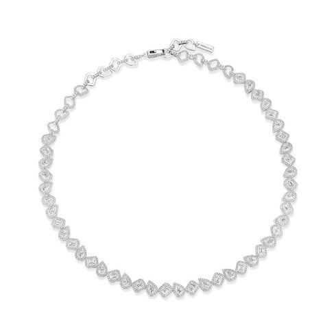 My Twin Diamond Rivière Necklace in Yellow Gold - 1