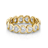 Bezeled Heart Full Diamond Eternity Band in 18K Gold - 2