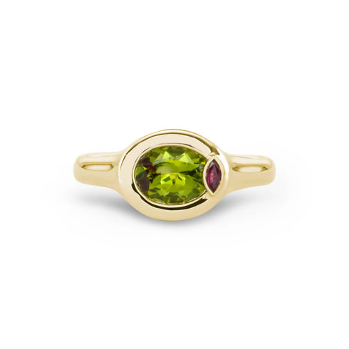 Martini Time Peridot Olive Ring - 1