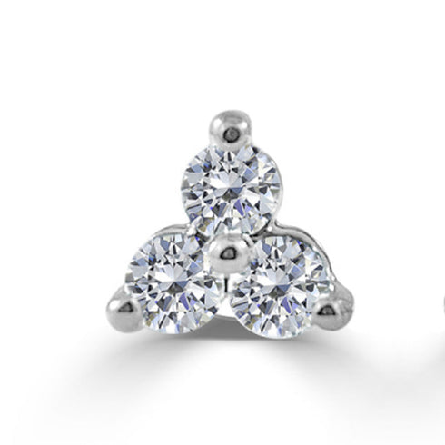 14k Gold & Diamond Stud Earrings - 0.25ct, 1/2 Pair - 1