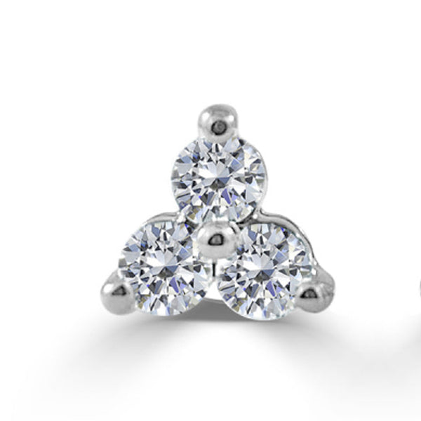 14k Gold & Diamond Stud Earrings - 0.25ct, 1/2 Pair - 1