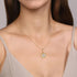 Floral Bujukan Diamond and Mother of Pearl Medallion Pendant in 14K Yellow Gold - 5