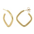 14k Gold Open Square Hoop Earrings - 2