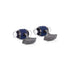 Starwalker Blue Steel Cufflinks in Stainless Steel and Blue Lacquer - 2