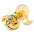 Gold on Gold Kinetic Watch Movement Cufflinks - 3