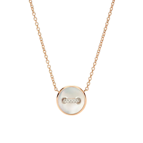 Pom Pom Dot Necklace with pendant - 1