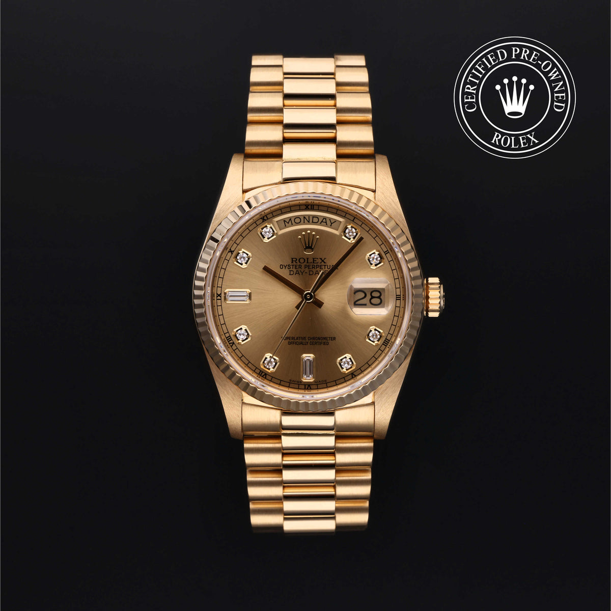 Rolex Certified Pre-Owned Oyster Perpetual Day-Date 36mm, 18 ct Yellow Gold - 1