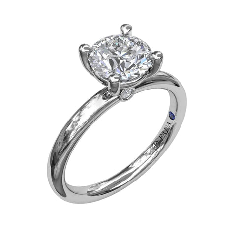Classic Round Cut Solitaire Engagement Ring - 1