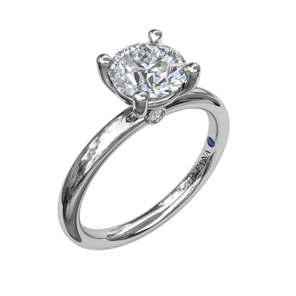 Classic Round Cut Solitaire Engagement Ring - 1