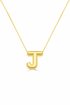 14K Gold Bubble Initial Necklace - 2