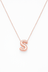 14K Gold Bubble Initial Necklace - 4
