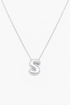 14K Gold Bubble Initial Necklace - 5