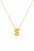 14K Gold Bubble Initial Necklace - 2