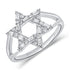 14K Gold Diamond Star of David Ring - 0.33ct - 2