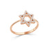 14K Gold Diamond Star Of David Ring - 0.07 CT - 5