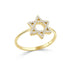 14K Gold Diamond Star Of David Ring - 0.07 CT - 4