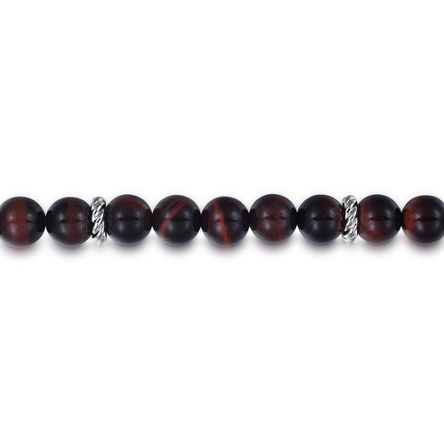 Bujukan Sterling Silver and Tiger Eye Beaded Bracelet - 3