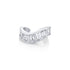 Baguette Wave Ear Cuff in White Gold by Anita Ko - 1