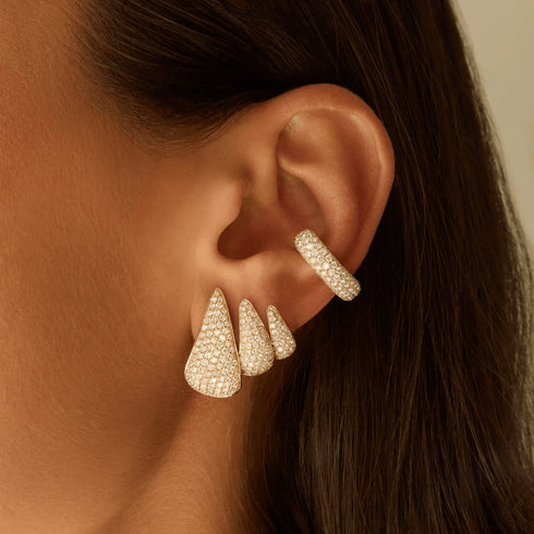 Anita Ko Small Diamond Claw Earrings in Yellow Gold - 3