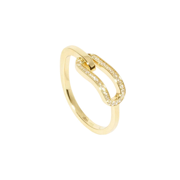 Maillon Diamond Sculptural Ring in 18K Yellow Gold - 1
