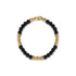 Gold and 6mm Matte Onyx Beaded Station Bracelet by Gabriel & Co. - 2