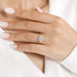 Anuk 14K White-Yellow Gold Emerald Cut Hidden Halo Diamond Engagement Ring - 2