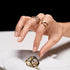 Maillon Large Ring in 18K Yellow Gold with Diamonds - 4