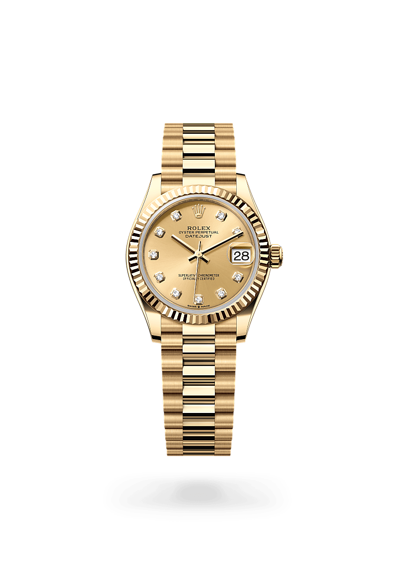 rolex Datejust in 18 ct yellow gold, M278278-0009 - Zadok Jewelers