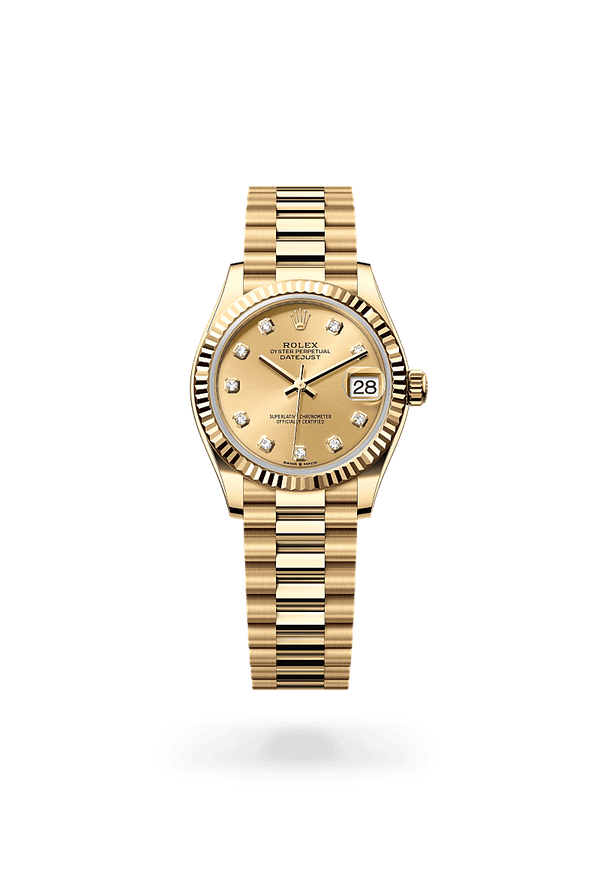rolex Datejust in 18 ct yellow gold, M278278-0009 - Zadok Jewelers