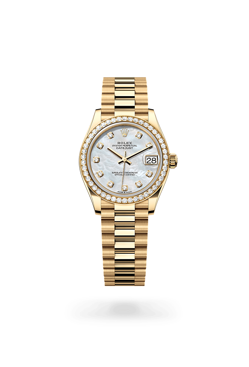 rolex Datejust in 18 ct yellow gold, M278288RBR-0006 - Zadok Jewelers