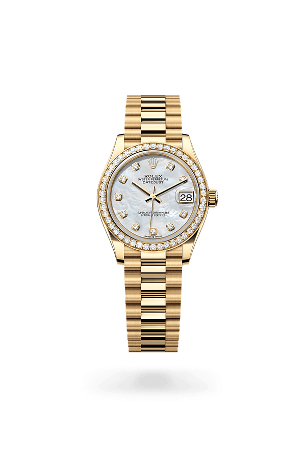 rolex Datejust in 18 ct yellow gold, M278288RBR-0006 - Zadok Jewelers