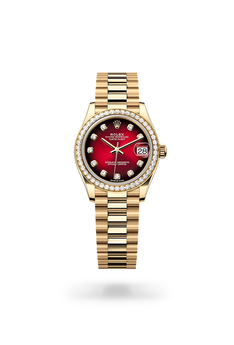 Rolex 
Datejust 31
Oyster, 31 mm, yellow gold and diamonds
M278288RBR-0041