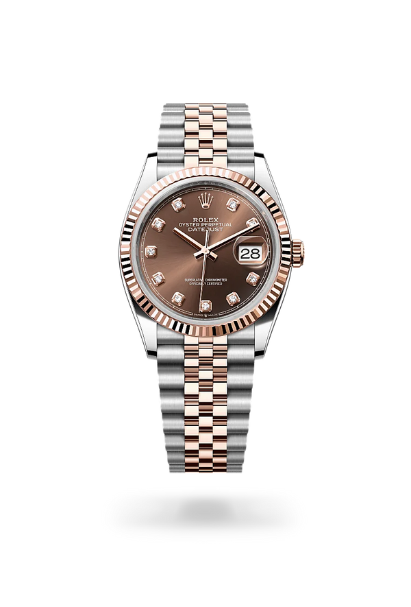 rolex Datejust in Everose Rolesor - combination of Oystersteel and Everose gold, M126231-0053 - Zadok Jewelers