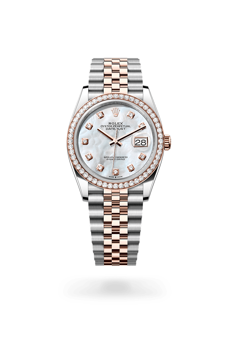 rolex Datejust in Everose Rolesor - combination of Oystersteel and Everose gold, M126281RBR-0009 - Zadok Jewelers