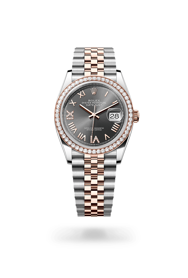 rolex Datejust in Everose Rolesor - combination of Oystersteel and Everose gold, M126281RBR-0035 - Zadok Jewelers